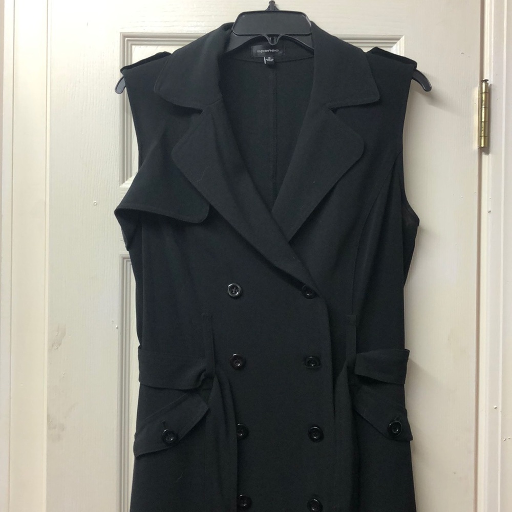Black button up/wrap dress